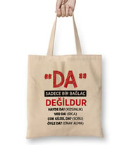 Karadeniz Sözleri Da Sadece Bir Bağlaç Bez Çanta Uzun Saplı