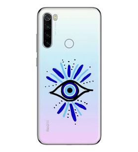 Redmi Note 8 Uyumlu Nazar Göz Desenli Şeffaf Telefon Kılıfı