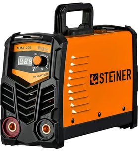 Steiner Alman Mma-200 Amper Profesyonel Dijital Göstergeli İnverter Kaynak Makinesi Turuncu (Standart)
