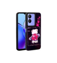 Vivo Y17S Uyumlu Kılıf Parlayan Kabartmalı İkonik Figürlü Zore Amas Silikon Kapak
