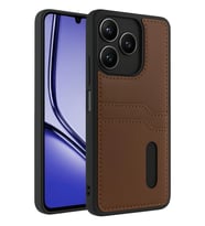 Note 50 4G Kılıf Sara Kartvizitli Deri Kılıf - Taba