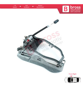 BMW X5 E53 2000-2006 İçin Ön Sağ Kapı Kolu Metal Taşıyıcı Mekanizma Braketi 51218243616