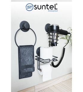 Yedekli Tuvalet Kağıtlık Fönlük Havluluk Banyo Seti