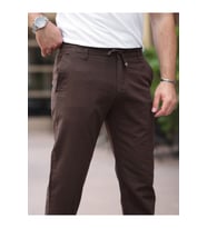 Keten Jogger Pantolon (Kahverengi)