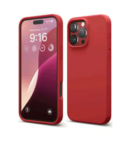 iPhone 16 Pro Max Kılıf Nano içi Kadife Silikon - Kırmızı