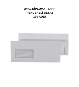 Diplomat Zarf Pencereli Beyaz 90 gr 100 Adet – Kurumsal ve Pratik Gönderim