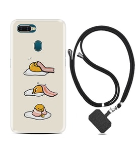 Oppo A5S A15 A16 A54 A55 A73 A74 Kılıf Boyun Askılı Silikon Sweety Egg 1322