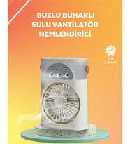 Mini Klima Fan  Usb'li, 7 Renk Gece Işığı, 3'ü 1 Arada Fonksiyon