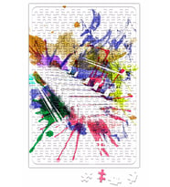 Renkli Piyano Müzik Notaları Puzzle 240 Parça Yapboz