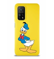 Xiaomi Mi 10T Pro Soft Premier Kapak Donald Duck-D Tasarımlı Silikon Kılıf - Sarı (Şeffaf)