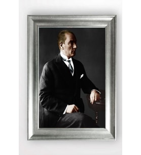 Gümüş Çerçeveli Atatürk Tablo cv1190