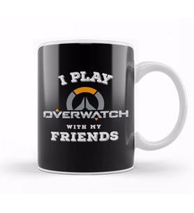 I Play Overwatch With My Friends Kupa Bardak Porselen