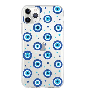 PrintiFy Apple  iPhone 11 Pro ile Uyumlu 1mm Slim Fit Nazar Boncuğu 1 Baskılı Şeffaf  Kılıf
