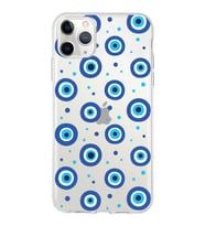 PrintiFy Apple  iPhone 11 Pro ile Uyumlu 1mm Slim Fit Nazar Boncuğu 1 Baskılı Şeffaf  Kılıf