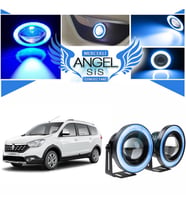 Dacia Lodgy Uyumlu, Universal Mercekli Led Angel Sis Farı, 76mm Buz Mavi Renk
