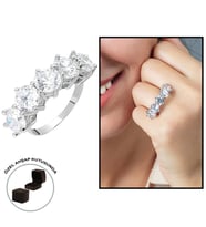 Starlight Diamond Pırlanta Montür 925 Ayar Gümüş Bayan Baget Yüzük
