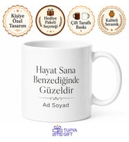İsme Özel Benzersiz Yazılı Kupa Bardak Hediye Özel Tasarım Porselen Mug