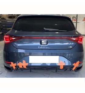 Seat Leon Mk4 Difüzör Parlak Siyah Difizör Plastik 2020+