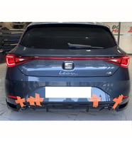 Seat Leon Mk4 Difüzör Parlak Siyah Difizör Plastik 2020+