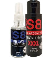 Stımul8 (S8) Erkekıere Özel 30 Ml Delaysprey + Özel Xxxlözeı Öıçüıendirme Kremi 60 Ml