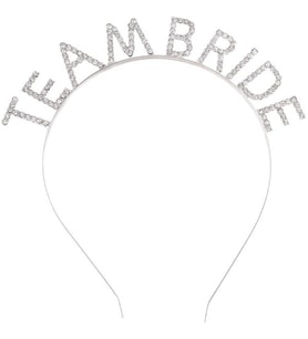 Gümüş Kaplama Kristal Taşlı Team Bride Taç