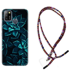 INFINIX Smart 4 5 6 Zero 8 S5 Pro Kılıf Boyun Asklı Rasta Silikon Mistik Çiçekler 1650
