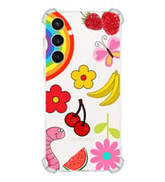 PrintiFy Samsung Galaxy S23 Fe Uyumlu Water Color 5 Baskılı Şeffaf Köşe Korumalı Antişok Kılıf