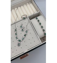 925 ayar gümüş zümrüt set
