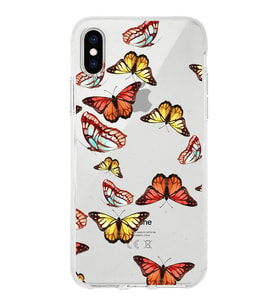 PrintiFy Apple  iPhone XS Max ile Uyumlu 1mm Slim Fit Water Color 2 Baskılı Şeffaf  Kılıf