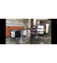 Windorwin Air 50cm x150 cm Duvar Tipi Katlanır Çamaşır Kurutma Askılığı Metalik Bronz Renk Alüminyum