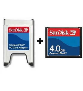 Sandisk 4GB Compact Flash Kart + PCMCIA Adaptör 