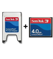 Sandisk 4GB Compact Flash Kart + PCMCIA Adaptör 