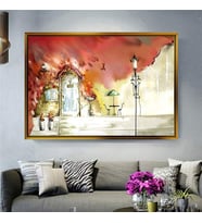 Altın Çerçeveli dekoratif tablo l98 (Gold)