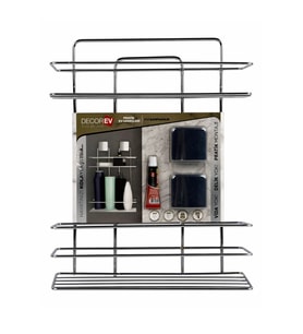 Decorev DC-4790 Dekoratif Paslanmaz Krom İki Katlı Banyo Köşeliği