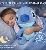 Stitch Uyku Arkadaşı Peluş Oyuncak Kız Erkek Çocuk Pelus Sarılma Oyuncağı Yeğene Doğum Günü Hediyesi (Mavi)