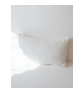 Beyaz Keten Yastık Kılıfı 2'li Set 50x70 cm