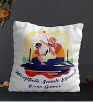 Kişiye Özel Her Aktivite Seninle Eğlenceli Temalı Kare Yastık (Beyaz)