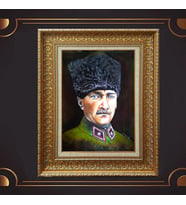 ÖZEL SERİ ALTIN VARAKLI ATATÜRK TABLO S982