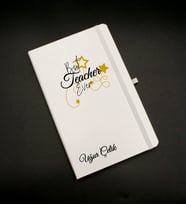 Kişiye Özel Best Teacher Ever Baskılı Beyaz Defter