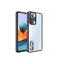 Xiaomi Redmi Note 10 Pro Uyumlu Kılıf Kamera Korumalı Logo Gösteren Zore Omega Kapak