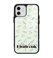 iPhone 12 - 12 Pro Uyumlu Yeşil Yapraklı Tasarımlı Glossy Telefon Kılıfı