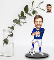 Kişiye Özel Futbolcu Tasarımlı Karikatür Ahşap Biblo Model-9