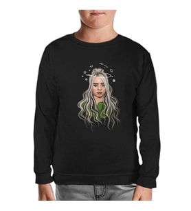Billie Eilish - Yörünge Siyah Çocuk Sweatshirt