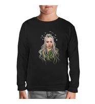 Billie Eilish - Yörünge Siyah Çocuk Sweatshirt