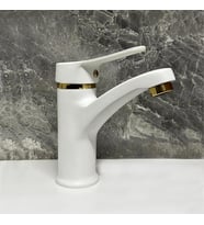 Venita Beyaz Gold Yüksek Gövde Lavabo Batarya