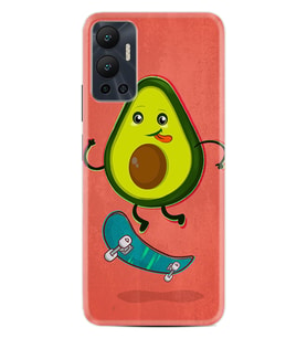 Infınix Hot 12 Kılıf Silikon Desen Özel Seri Avokado Skate 1741