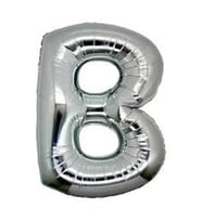 pilelistore B Harf Folyo Balon Gümüş Renk  40 inç
