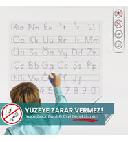 Anetil - İlk Okuma Yazma Eğitimi, Harfli Elakin, Yüzeye Zarar Vermeyen Akıllı Kağıt Yazı Tahtası