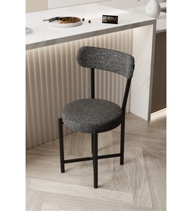 Sandalye 1 Adet Keten Kumaş Metal Ayak Modern Mutfak Sandalyesi Cafe Balkon Ofis Teddy 9817 Anstrast