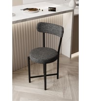 Sandalye 1 Adet Keten Kumaş Metal Ayak Modern Mutfak Sandalyesi Cafe Balkon Ofis Teddy 9817 Anstrast